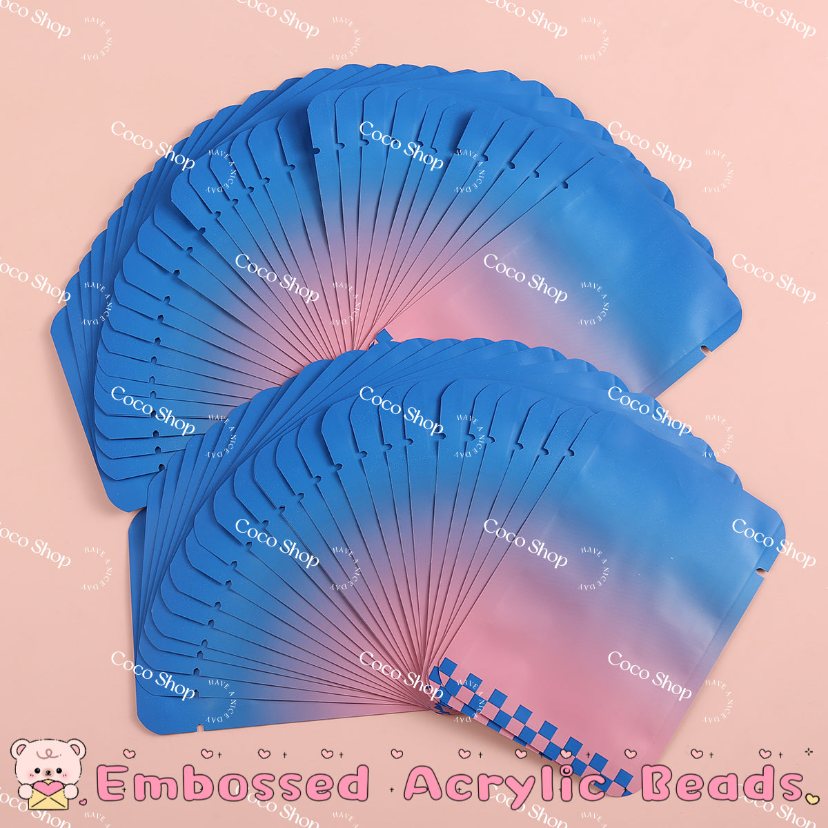 Acrylic Beads Bags -- Open  in  live